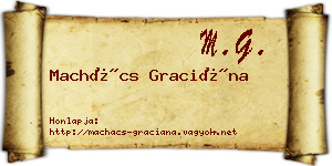 Machács Graciána névjegykártya